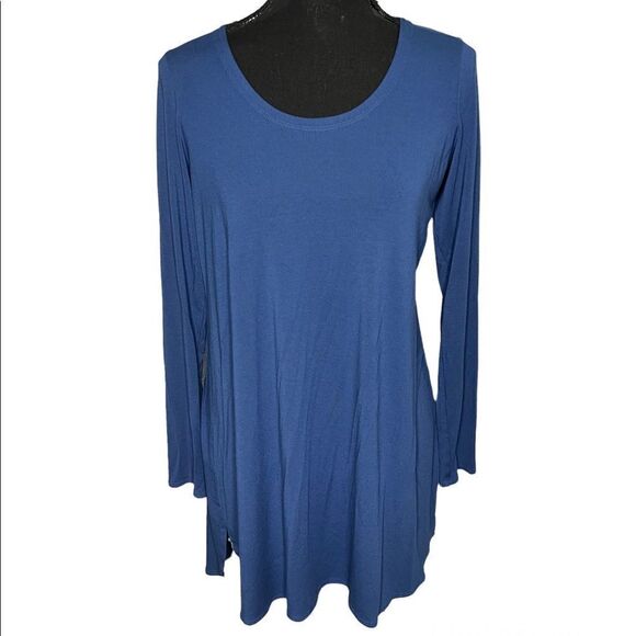 Eileen Fisher Long Sleeve Blue Tunic Blouse Casual  Sz small - Picture 2 of 15